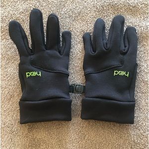 Head Kids Touchscreen Gloves - Lined Unisex Kids Black / Green - Small 4-6